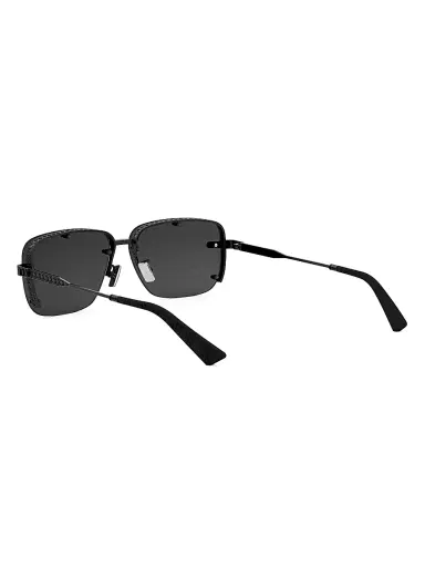 Dior Men's Neodior S4U 58MM Rectangular Sunglasses - Black Dark Grey | Thumbnail 4