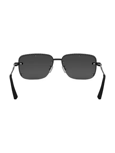 Dior Men's Neodior S4U 58MM Rectangular Sunglasses - Black Dark Grey | Thumbnail 5