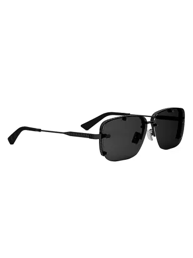 Dior Men's Neodior S4U 58MM Rectangular Sunglasses - Black Dark Grey | Thumbnail 8