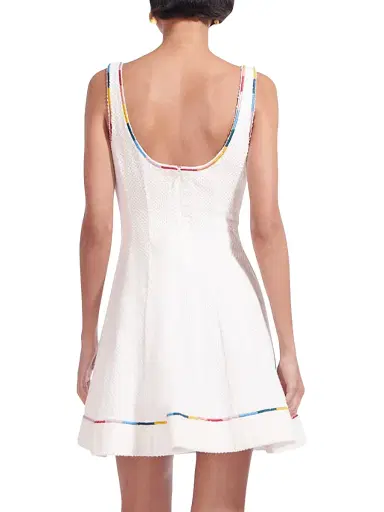 Staud Women's Wells Embroidered Minidress - White - Size 6 | Thumbnail 4