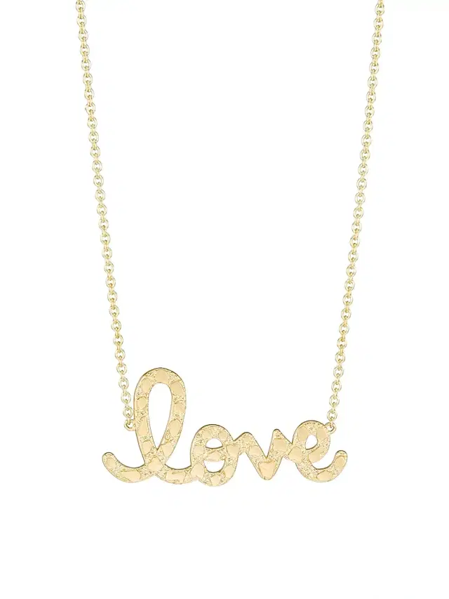 Women's 14K Yellow Gold "Love" Pendant Necklace