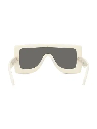LOEWE Men's Chunky Anagram 140MM Mask Sunglasses - Ivory Smoke | Thumbnail 5