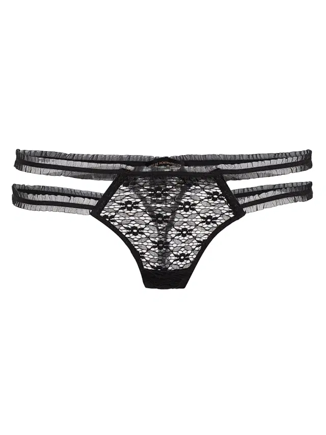 Women's Chante Lace Thong - Black