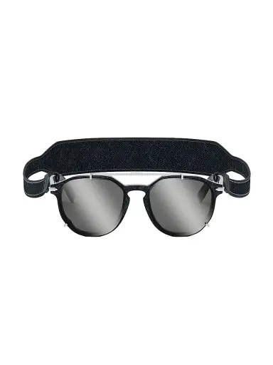 Dior Men's Diorblacksuit RI 56MM Round Sunglasses - Blue Grey Mirror | Thumbnail 2