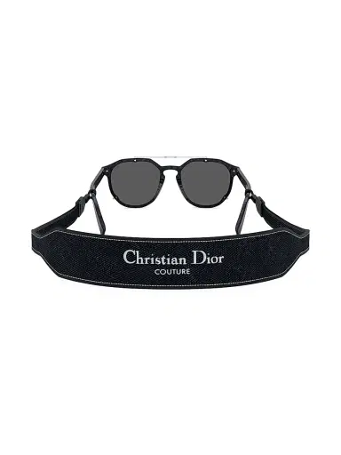 Dior Men's Diorblacksuit RI 56MM Round Sunglasses - Blue Grey Mirror | Thumbnail 5
