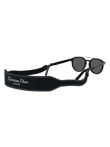 Dior Men's Diorblacksuit RI 56MM Round Sunglasses - Blue Grey Mirror | Thumbnail 6