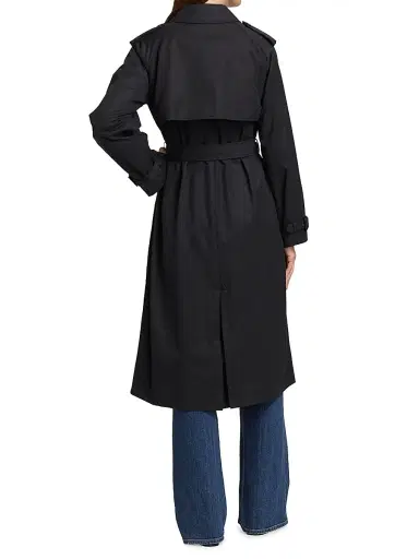 Nili Lotan Women's Tanner Trench Coat - Black | Thumbnail 5 Nili Lotan Women's Tanner Trench Coat - Black | Thumbnail 5