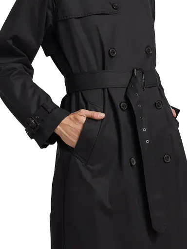 Nili Lotan Women's Tanner Trench Coat - Black | Thumbnail 6 Nili Lotan Women's Tanner Trench Coat - Black | Thumbnail 6