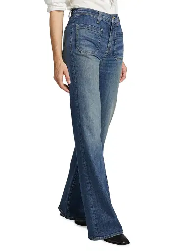 Nili Lotan Women's Florence High-Rise Boot-Cut Jeans - Classic Wash - Size 28 | Thumbnail 4 Nili Lotan Women's Florence High-Rise Boot-Cut Jeans - Classic Wash - Size 28 | Thumbnail 4