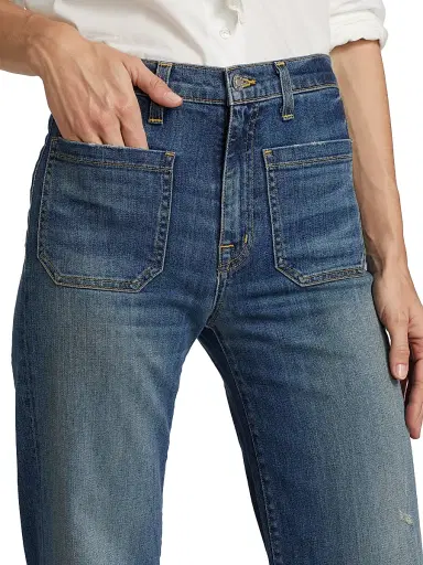 Nili Lotan Women's Florence High-Rise Boot-Cut Jeans - Classic Wash - Size 28 | Thumbnail 6 Nili Lotan Women's Florence High-Rise Boot-Cut Jeans - Classic Wash - Size 28 | Thumbnail 6