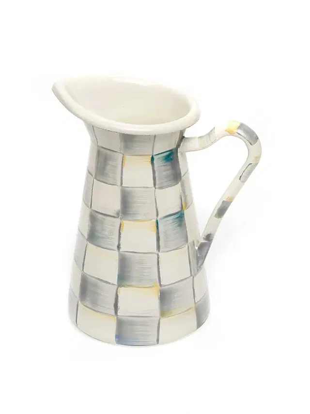 Sterling Check Enamel Practical Pitcher Medium