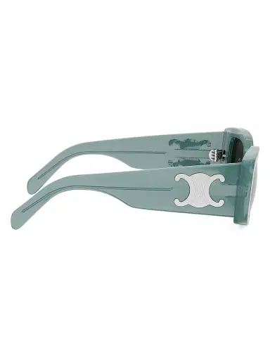 Celine Men's Triomphe 53MM Rectangular Sunglasses - Transparent Teal Grey | Thumbnail 7 Celine Men's Triomphe 53MM Rectangular Sunglasses - Transparent Teal Grey | Thumbnail 7