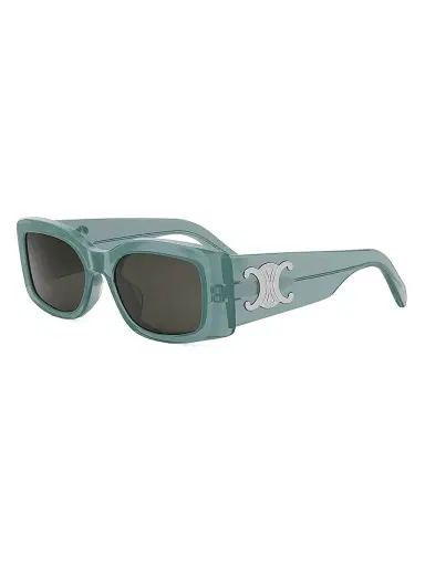 Celine Men's Triomphe 53MM Rectangular Sunglasses - Transparent Teal Grey | Thumbnail 1 Celine Men's Triomphe 53MM Rectangular Sunglasses - Transparent Teal Grey | Thumbnail 1