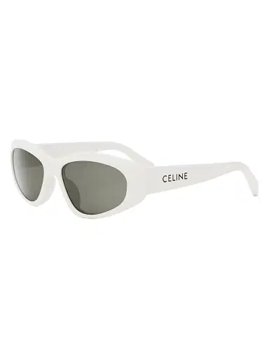 Celine Men's Monochroms 57MM Geometric Sunglasses - Ivory Smoke | Thumbnail 2