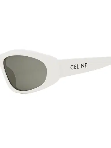 Celine Men's Monochroms 57MM Geometric Sunglasses - Ivory Smoke | Thumbnail 3