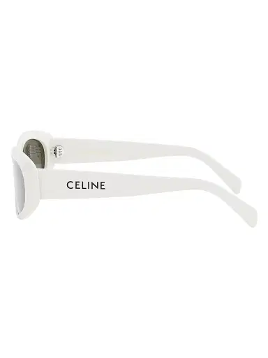 Celine Men's Monochroms 57MM Geometric Sunglasses - Ivory Smoke | Thumbnail 4