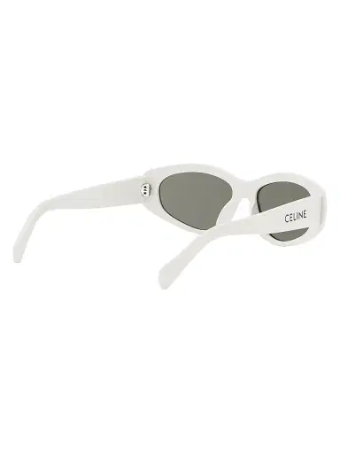 Celine Men's Monochroms 57MM Geometric Sunglasses - Ivory Smoke | Thumbnail 7