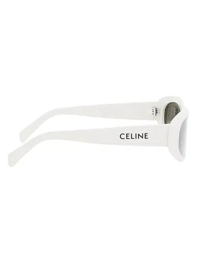Celine Men's Monochroms 57MM Geometric Sunglasses - Ivory Smoke | Thumbnail 8
