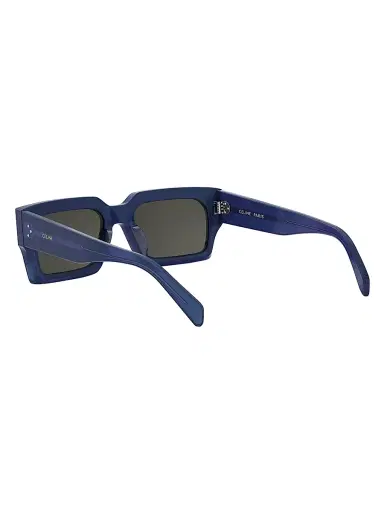 CELINE Men's Bold 3 Dots 54MM Rectangular Sunglasses - Shiny Blue | Thumbnail 4 CELINE Men's Bold 3 Dots 54MM Rectangular Sunglasses - Shiny Blue | Thumbnail 4