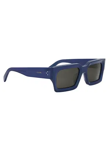CELINE Men's Bold 3 Dots 54MM Rectangular Sunglasses - Shiny Blue | Thumbnail 8 CELINE Men's Bold 3 Dots 54MM Rectangular Sunglasses - Shiny Blue | Thumbnail 8