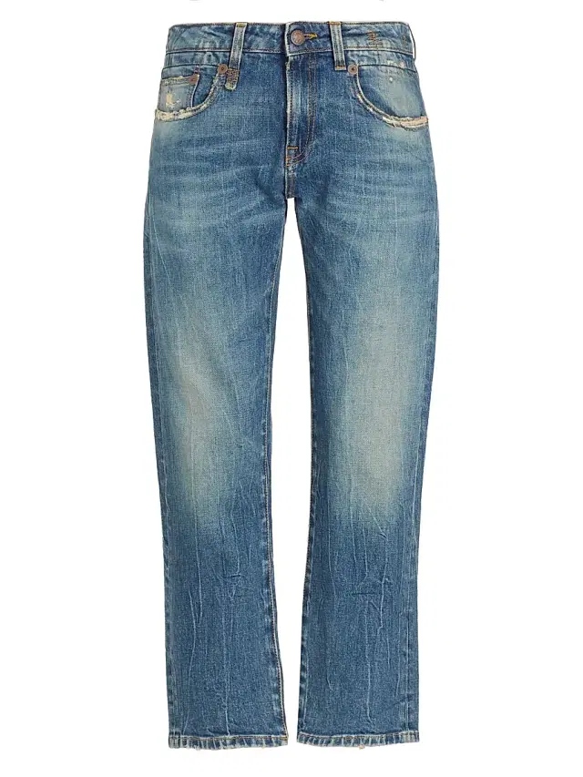 R13 Women's Boy Straight-Leg Jeans - Kelly Stretch