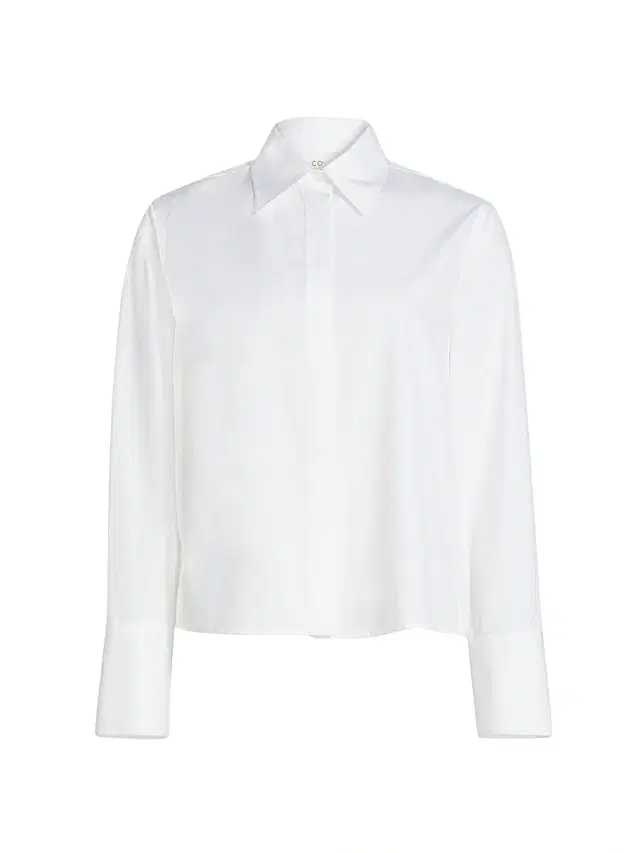 Co Women's tton Poplin Button-Up Shirt - White