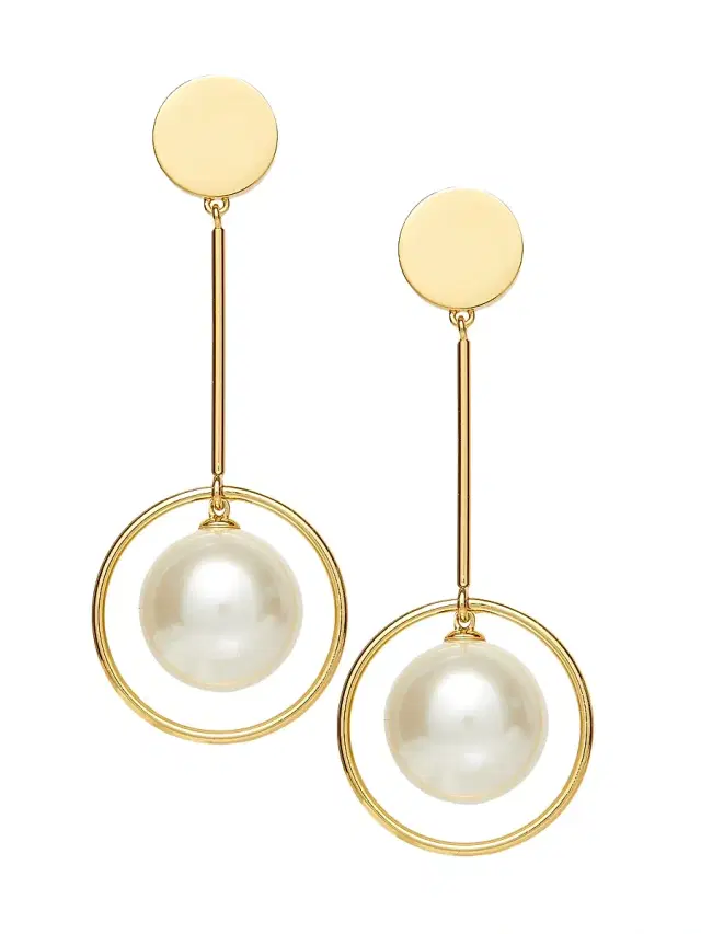 Lele Sadoughi Women's Pendulum 14K Gold-Plated & Acrylic Faux Pearl Linear Earrings