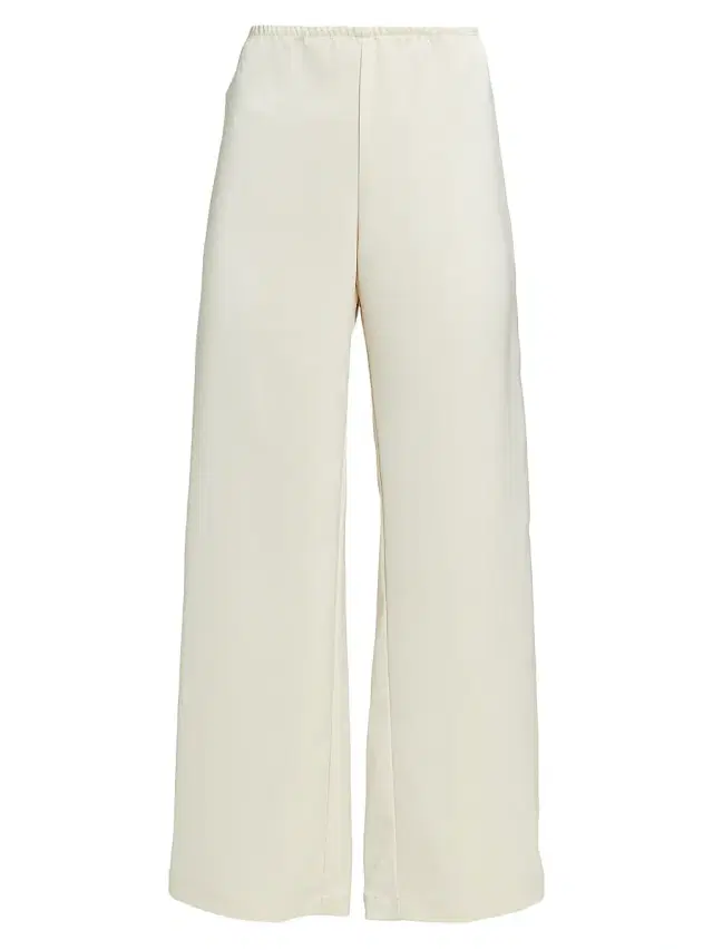 Women's Barb Satin Wide-Leg Pants - Creme