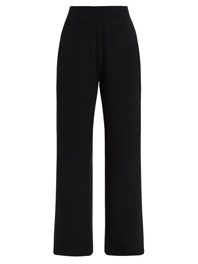 Leset Women's Lauren Knit Wide-Leg Pants - Black