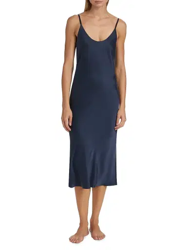Lunya Women's Washable Silk Slip Dress - Deep Blue | Thumbnail 3 Lunya Women's Washable Silk Slip Dress - Deep Blue | Thumbnail 3