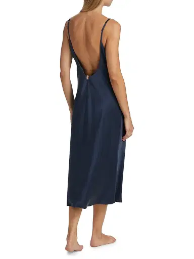 Lunya Women's Washable Silk Slip Dress - Deep Blue | Thumbnail 4 Lunya Women's Washable Silk Slip Dress - Deep Blue | Thumbnail 4