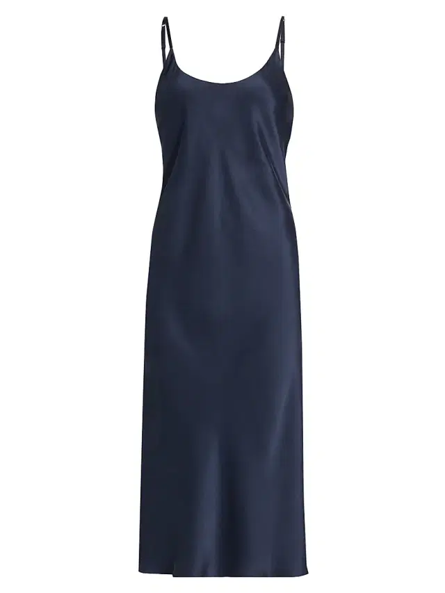 Women's Washable Silk Slip Dress - Deep Blue Women's Washable Silk Slip Dress - Deep Blue