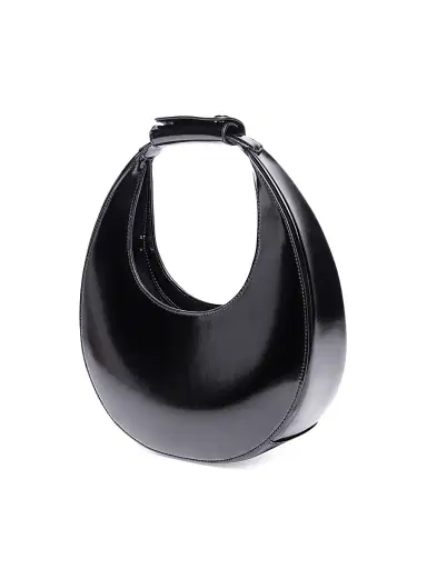 Staud Women's Mini Moon Leather Shoulder Bag - Black | Thumbnail 2
