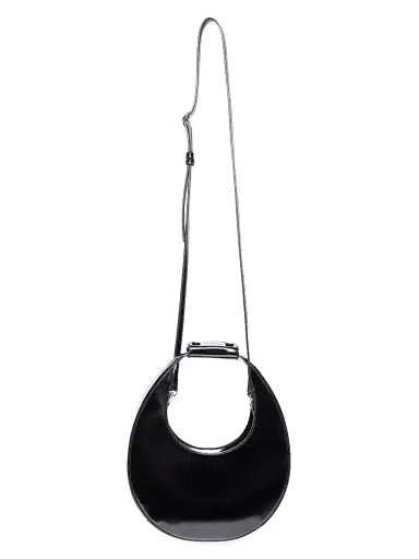 Staud Women's Mini Moon Leather Shoulder Bag - Black | Thumbnail 5