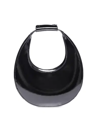 Staud Women's Mini Moon Leather Shoulder Bag - Black | Thumbnail 1