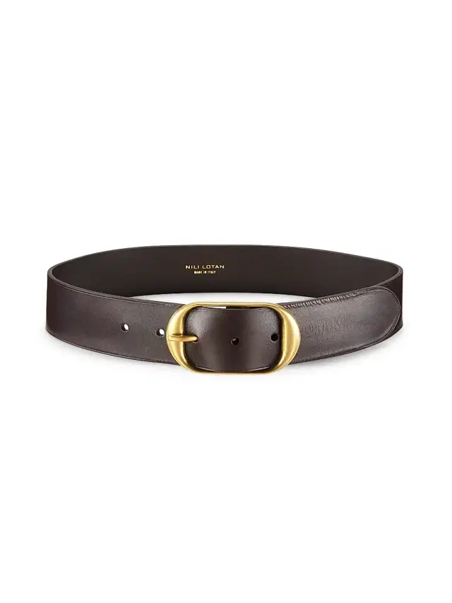 Nili Lotan Women's Nili Leather Belt - Dark Brown