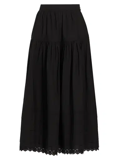 DÔEN Women's Sebastiane Cotton Midi-Skirt | Thumbnail 1