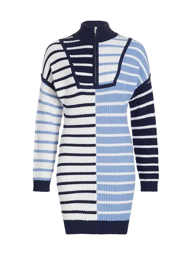 Women's Hampton Stripe Minidress - Adriatic Stripe