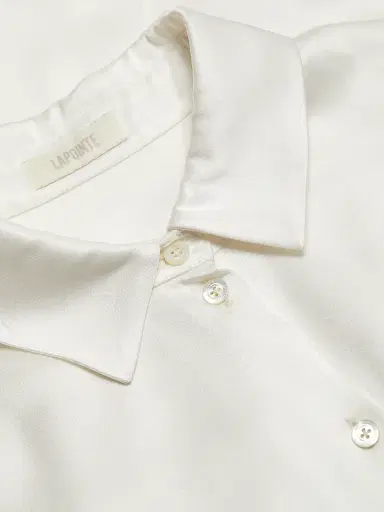 LAPOINTE Women's Multi-Way Double-Faced Satin Button-Front Shirt - White | Thumbnail 7 LAPOINTE Women's Multi-Way Double-Faced Satin Button-Front Shirt - White | Thumbnail 7