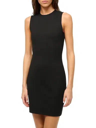 Staud Women's Mercer Sleeveless Shift Minidress - Black - Size XL | Thumbnail 3
