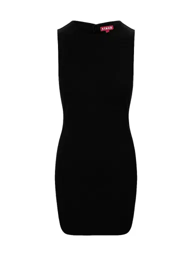 Staud Women's Mercer Sleeveless Shift Minidress - Black - Size XL | Thumbnail 1