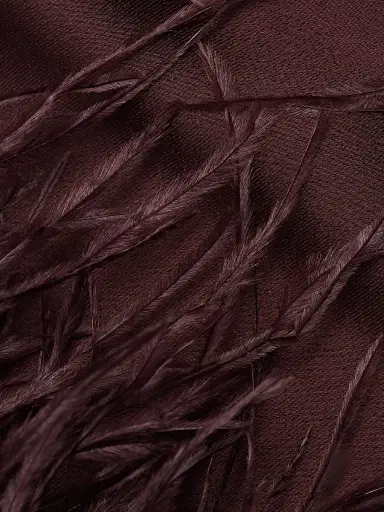 Lapointe Women's Feather-Cuff Satin Midi-Dress - Mulberry - Size 12 | Thumbnail 7