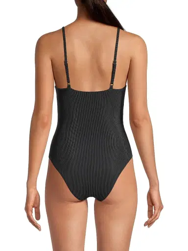 BEACH RIOT Women's Aviva Cut-Out One-Piece Swimsuit - Black - Size Large | Thumbnail 5