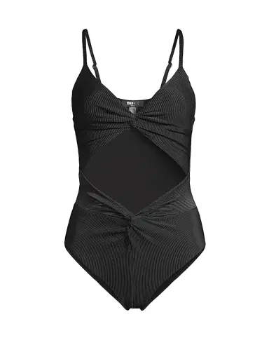 BEACH RIOT Women's Aviva Cut-Out One-Piece Swimsuit - Black - Size Large | Thumbnail 1