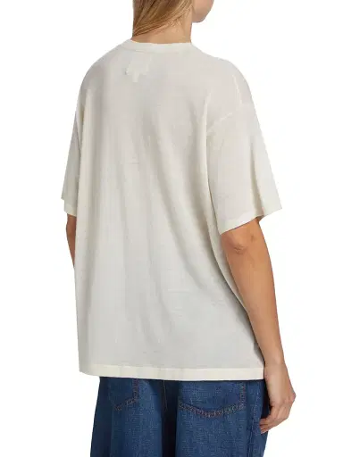 TWP Women's Big Boy Cashmere T-Shirt - Ivory - Size Large | Thumbnail 5 TWP Women's Big Boy Cashmere T-Shirt - Ivory - Size Large | Thumbnail 5