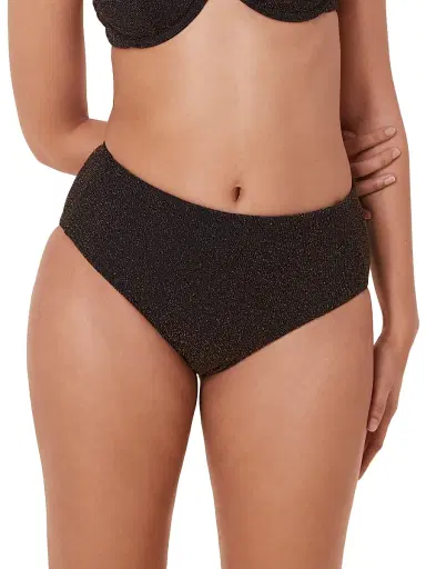 Andie Swim Women's The High Rise Bikini Bottom - Black | Thumbnail 2