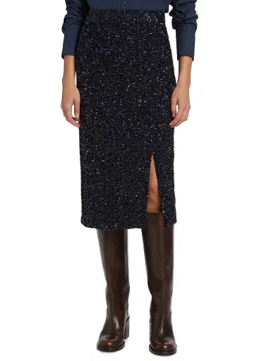 TWP Women's Paltrow Sequined Pencil Midi-Skirt | Thumbnail 3