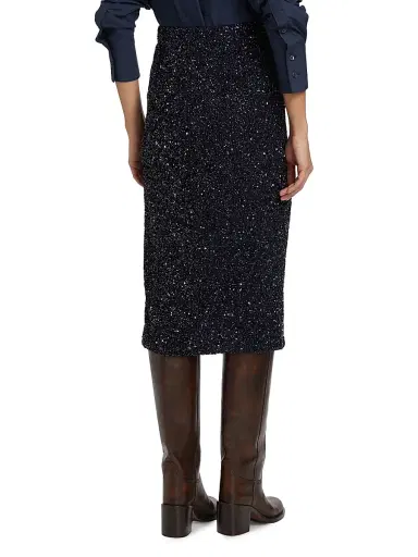 TWP Women's Paltrow Sequined Pencil Midi-Skirt | Thumbnail 5