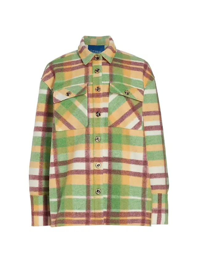 Women's Orgi Boxy Plaid Shirt - Astronomer Plaid
