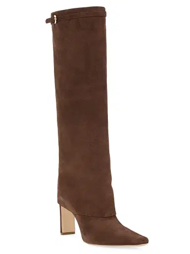 Staud Women's Wally 90MM Suede Foldover Boots | Thumbnail 2